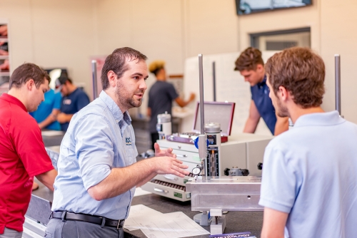 photo of Josh Worthley in DCC metrology lab