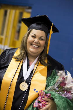 Kellie Wyatt at graduation