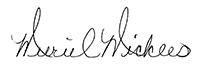 signature of Muriel Mickles