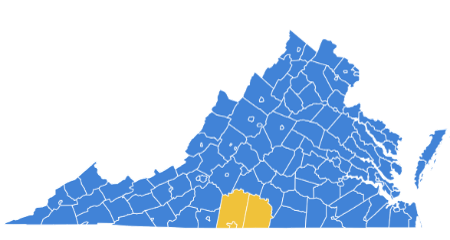 Danville Community College's Service Region