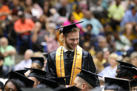 Image of student at Danville Community College's graduation ceremony